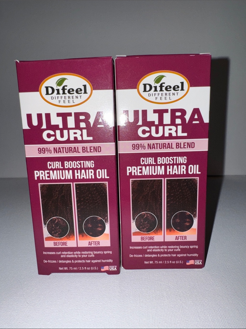 Difeel Ultra Curl Premium Hair Oil - Set of 2